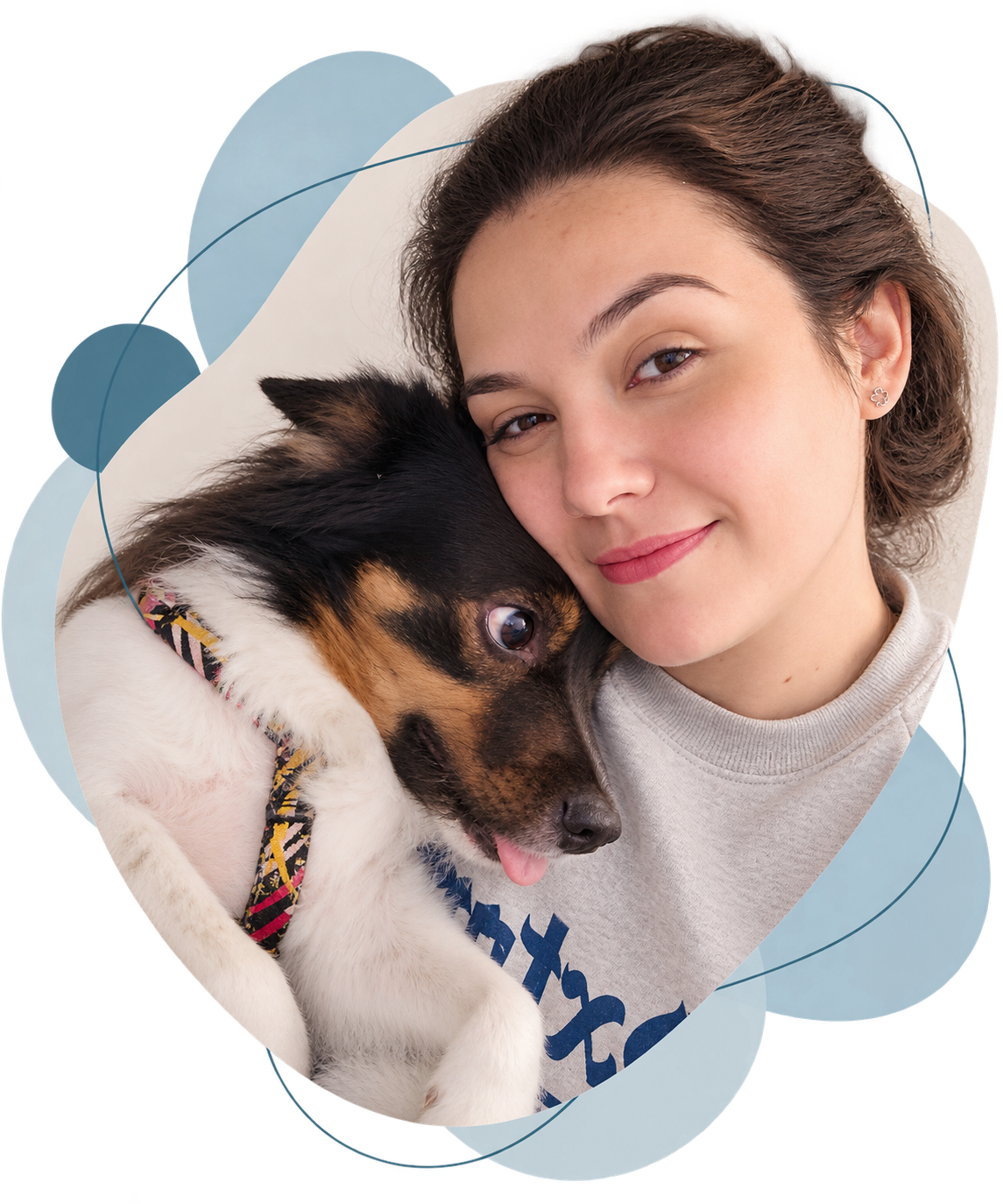 Barbara com seu cachorrinho